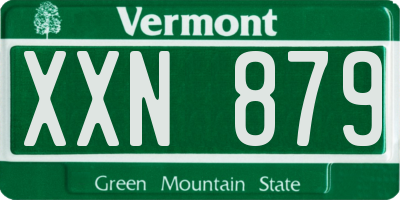 VT license plate XXN879