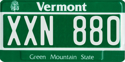 VT license plate XXN880