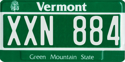 VT license plate XXN884