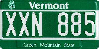 VT license plate XXN885