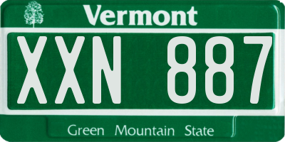 VT license plate XXN887