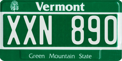 VT license plate XXN890