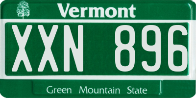VT license plate XXN896