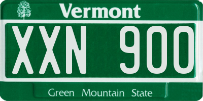 VT license plate XXN900