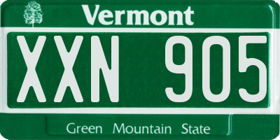VT license plate XXN905
