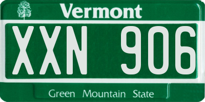 VT license plate XXN906