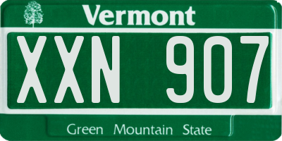 VT license plate XXN907