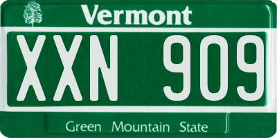 VT license plate XXN909