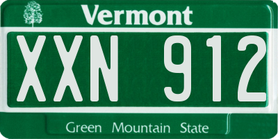 VT license plate XXN912
