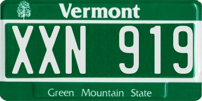 VT license plate XXN919
