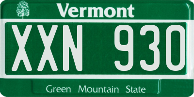 VT license plate XXN930