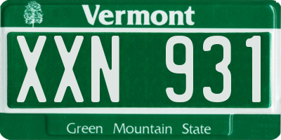 VT license plate XXN931