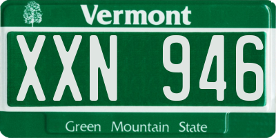 VT license plate XXN946