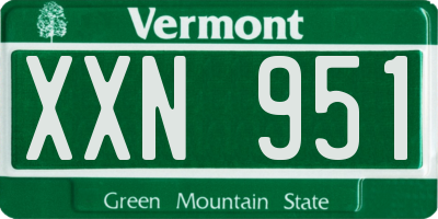 VT license plate XXN951