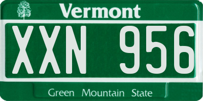 VT license plate XXN956