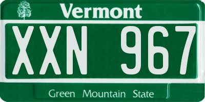 VT license plate XXN967