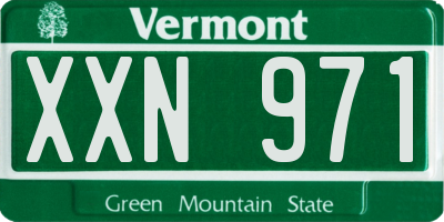 VT license plate XXN971