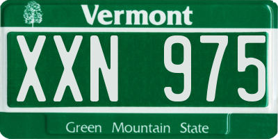 VT license plate XXN975