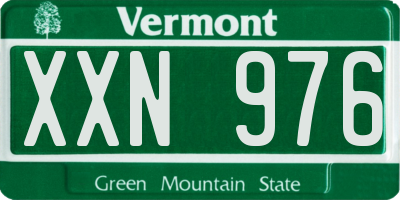 VT license plate XXN976