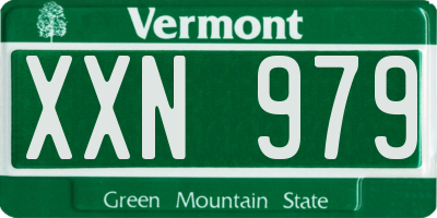 VT license plate XXN979