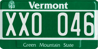 VT license plate XXO046