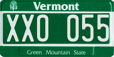 VT license plate XXO055