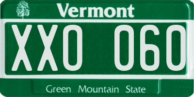 VT license plate XXO060