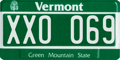 VT license plate XXO069