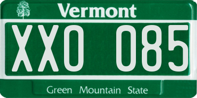 VT license plate XXO085