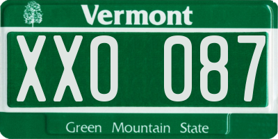 VT license plate XXO087