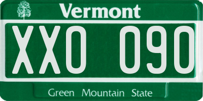 VT license plate XXO090