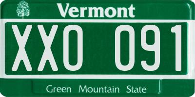 VT license plate XXO091