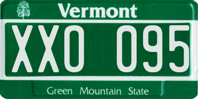 VT license plate XXO095