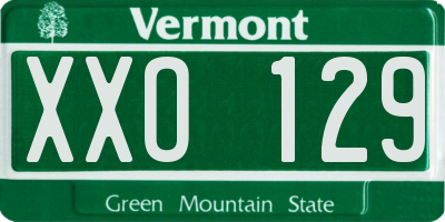 VT license plate XXO129