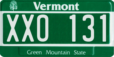 VT license plate XXO131