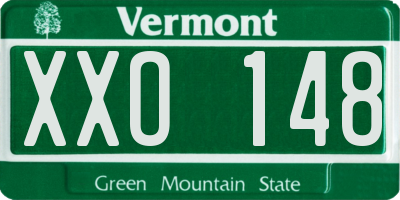 VT license plate XXO148
