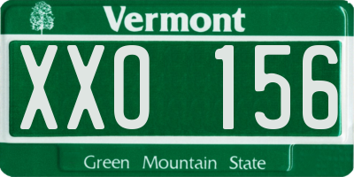 VT license plate XXO156