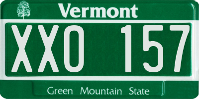 VT license plate XXO157