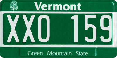 VT license plate XXO159