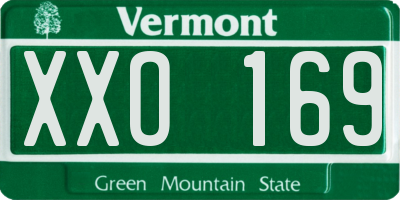 VT license plate XXO169