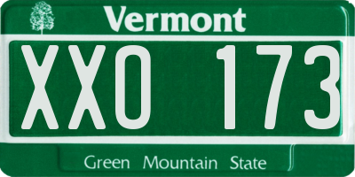 VT license plate XXO173