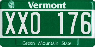 VT license plate XXO176