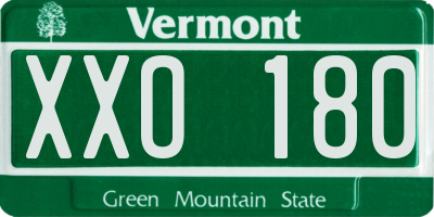 VT license plate XXO180