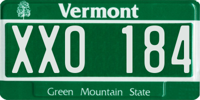 VT license plate XXO184