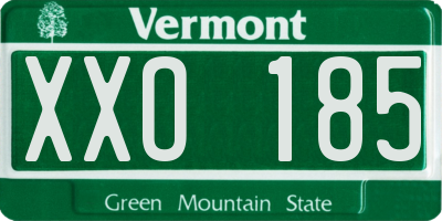 VT license plate XXO185