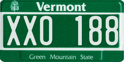 VT license plate XXO188