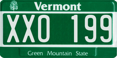 VT license plate XXO199
