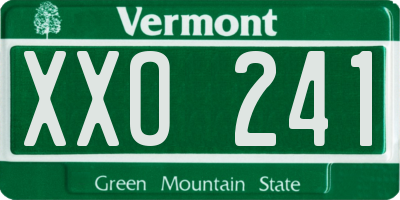 VT license plate XXO241