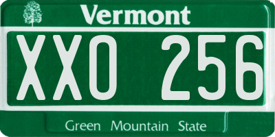 VT license plate XXO256