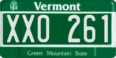 VT license plate XXO261